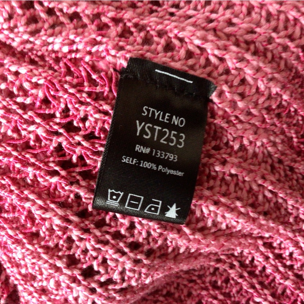 Pol pink drape front cardigan, L - Picture 7 of 8
